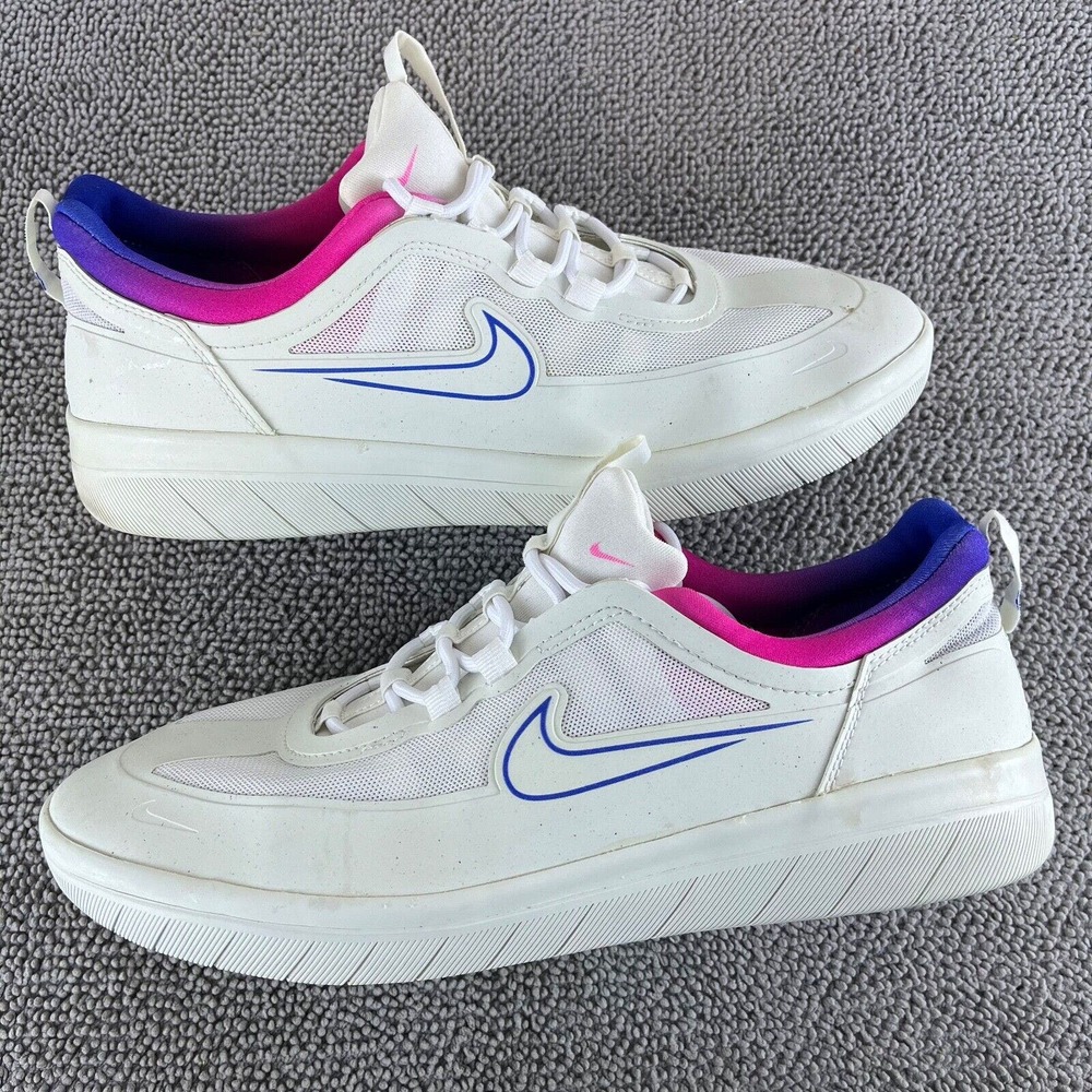 Nike SB Nyjah Free 2 Tokyo Summit White Racer Blue Skate Shoes Men's Size 10.5